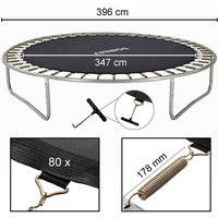 Trampolin Sprungmatte ø 347 cm für Trampoline mit ø 396 cm, 80 Ösen und einer Federlänge von 178 mm - schwarz - Arebos von AREBOS