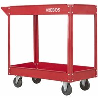 Arebos - Werkstatt-Rollwagen Montagewagen Werkzeugwagen Belastbarkeit bis zu 100 kg 2 Fächer - rot von AREBOS