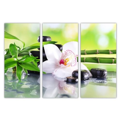 AREDE 3er Set Wandkunst Gemälde Bild Poster Weiße Orchidee und Bambus | 90 x 60 cm | Wandbilder Wanddekoration Home Office Wohnzimmer Schlafzimmer Dekoration | Fertig zum Aufhängen AREDE 3er Set Wandkunst Gemälde Bild Poster Weiße Orchidee und Bambus | 90 x 60 cm | Wandbilder Wanddekoration Home Office Wohnzimmer Schlafzimmer Dekoration | Fertig zum Aufhängen von AREDE