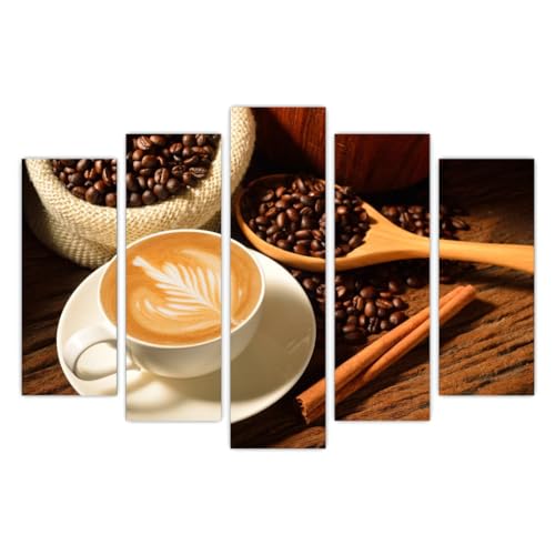 AREDE 5er Set Wandkunst Gemälde Bild Poster " Kaffee" | 120 x 80 cm | Wandbilder Wanddekoration Home Office Wohnzimmer Schlafzimmer Dekoration | Fertig zum Aufhängen AREDE 5er Set Wandkunst Gemälde Bild Poster " Kaffee" | 120 x 80 cm | Wandbilder Wanddekoration Home Office Wohnzimmer Schlafzimmer Dekoration | Fertig zum Aufhängen von AREDE