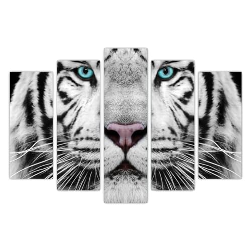 AREDE 5er Set Wandkunst Gemälde Bild Poster Sibirischer Tiger | 120 x 80 cm | Wandbilder Wanddekoration Home Office Wohnzimmer Schlafzimmer Dekoration | Fertig zum Aufhängen AREDE 5er Set Wandkunst Gemälde Bild Poster Sibirischer Tiger | 120 x 80 cm | Wandbilder Wanddekoration Home Office Wohnzimmer Schlafzimmer Dekoration | Fertig zum Aufhängen von AREDE