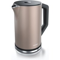 Arendo - Wasserkocher 1,5 l 2200 w, Edelstahl, Doppelwand, Temperaturwahl 40 - 100°C mit Anzeige, beige Arendo - Wasserkocher 1,5 l 2200 w, Edelstahl, Doppelwand, Temperaturwahl 40 - 100°C mit Anzeige, beige von ARENDO