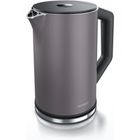 Arendo - Wasserkocher 1,5 l 2200 w, Edelstahl, Doppelwand, Temperaturwahl 40 - 100°C mit Anzeige, vulkangrau Arendo - Wasserkocher 1,5 l 2200 w, Edelstahl, Doppelwand, Temperaturwahl 40 - 100°C mit Anzeige, vulkangrau von ARENDO