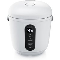 Reiskocher digital 0,8L mit Messbecher & Reislöffel, 2 Kochprogramme, Warmhaltefunktion, Timer, 300W, Weiß - Arendo von ARENDO