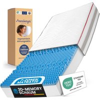 FLEXX Kaltschaum Matratze 140x200 cm mit 3D Memory Foam - 7 Zonen 25cm Höhe H4, H3, H2 Misch-Härtegrad - Wendbare Kaltschaummatratze mit optimaler von ARENSBERGER