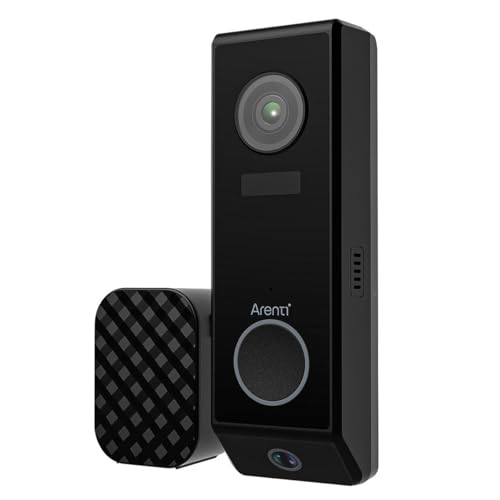 ARENTI P10 Innovative, kabellose, batteriebetriebene WLAN-Video-Türklingel mit Zwei Kameras, Nachtsicht, PIR-Bewegungserkennung, IP65 Wetterschutz von ARENTI