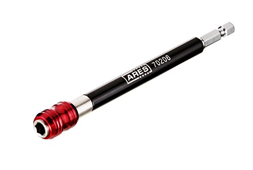 ARES 70206 - Bohrerverlängerung Bithalter - 6-Zoll-Schnellspanner - Funktioniert mit allen 1/4-Zoll-Antriebs-Bits - Schnellspannmechanismus macht das Wechseln der Bits zum Kinderspiel von ARES