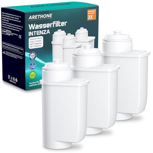 ARETHONE Wasserfilter für Siemens EQ Series, EQ3/EQ6/EQ9, EQ500, S700, Wasserfilter Kaffeevollautomat für Bosch Vero, TZ70003/TCZ7003/467873, Siemens 3200, Neff C77V60 Series (3 Stück (1er Pack)) von ARETHONE