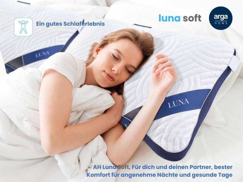 ARGAHOME Nackenstützkissen Luna Soft - Orthopädisches Kopfkissen Ergonomisches mit Stützfunktion von ARGAHOME