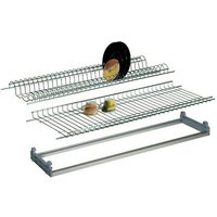 Einstellbares integriertes Abtropfgestell aus Chrom und 76 x 25 cm Tablett von ARGONAUTA