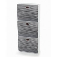 Modulares Schuhregal Wave grau 51x17x118 h cm Domopak von ARGONAUTA