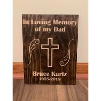 In Loving Memory Zeichen, Rip Loss Weg Zu Früh Dad Custom Holz Zeichen von ARGWoodworkingDesign
