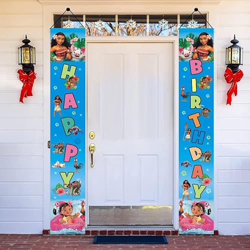 2 Stück Moanana Geburtstag Veranda Schild Tür hängende Banner Partyzubehör für Kinder Türdekorationen 2 Stück Moanana Geburtstag Veranda Schild Tür hängende Banner Partyzubehör für Kinder Türdekorationen von ARHAVI