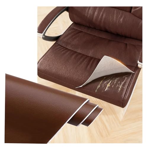 Kunstleder Selbstklebend Braun Leder Reparatur Patch Kit Für Stuhl Sofa, Selbstklebendes Lederband Polsterung Vinyl Aufkleber Für Möbel Autositze Taschen(500x30cm) von ARHEORMUH