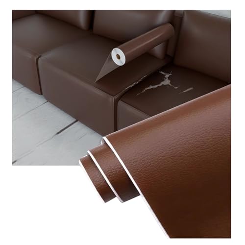 Kunstleder Selbstklebend Braune Lederflicken for Möbel, selbstklebender Lederreparaturflicken for Autositz, Couch, Sofa, Bootssitz, Stuhl, Handtasche(50x50 cm/19.7x19.7 in) von ARHEORMUH