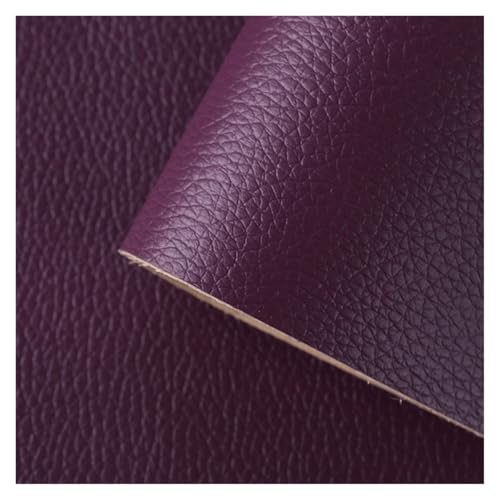Kunstleder Selbstklebend Leder Reparatur Patch Mit Litschi Textur, Selbstklebendes Vinyl Leder Reparatur Tape Für Sofas, Möbel, Autositze, Bürostühle(Dark Purple,15.7x54in) von ARHEORMUH