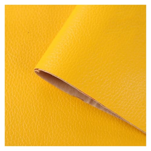 Kunstleder Selbstklebend Leder Reparatur Patch Mit Litschi Textur, Selbstklebendes Vinyl Leder Reparatur Tape Für Sofas, Möbel, Autositze, Bürostühle(Yellow,11.8x54in) von ARHEORMUH