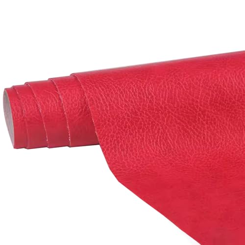 Kunstleder Selbstklebend Lederflicken-Set For Möbel, Selbstklebender Lederreparaturflicken For Autositz, Couch, Sofa, Bootssitz, Stuhl, Handtasche(Red,39.4X54.3inch) von ARHEORMUH