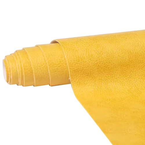 Kunstleder Selbstklebend Lederflicken-Set For Möbel, Selbstklebender Lederreparaturflicken For Autositz, Couch, Sofa, Bootssitz, Stuhl, Handtasche(Yellow,39.4X54.3inch) von ARHEORMUH