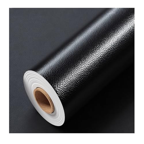 Kunstleder Selbstklebend Lederflicken for Möbel, L100cm, selbstklebender Lederreparaturflicken for Autositz, Couch, Sofa, Bootssitz, Stuhl, Handtasche(Black,100x90cm) von ARHEORMUH
