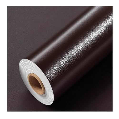 Kunstleder Selbstklebend Lederflicken for Möbel, L100cm, selbstklebender Lederreparaturflicken for Autositz, Couch, Sofa, Bootssitz, Stuhl, Handtasche(Dark brown,100x50cm) von ARHEORMUH
