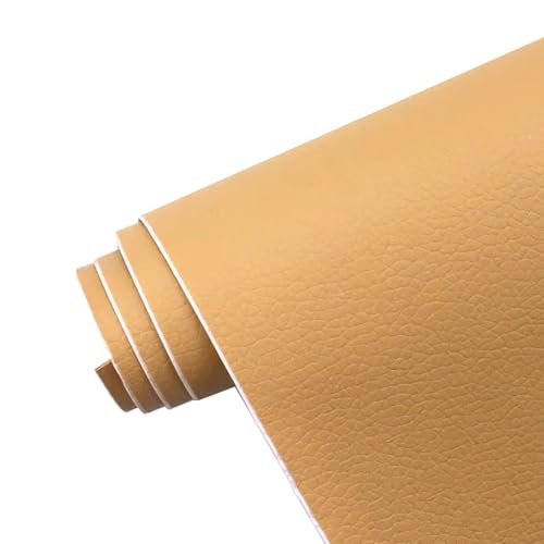 Kunstleder Selbstklebend Lederflicken for Möbel, selbstklebender Lederreparaturflicken for Autositz, Couch, Sofa, Bootssitz, Stuhl, Handtasche(Khaki,300x50 cm/11.11x19.7 in) von ARHEORMUH