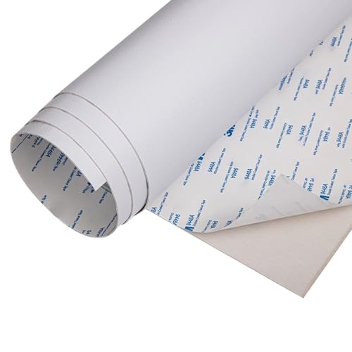 Kunstleder Selbstklebend Litchi Textur Leder Reparatur Patch Kit, Faux Leder Reparatur Band Für Möbel Autositze Couches Boot Sitze Liegestühle(White,7.9x11.8in) von ARHEORMUH