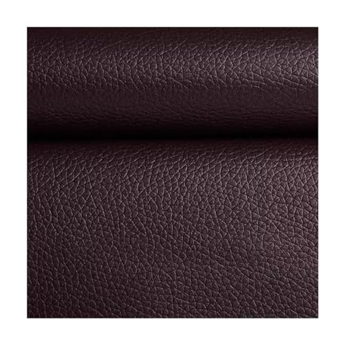 Kunstleder Selbstklebend Litchi Textur Leder Reparatur Patch Kit 39.4x47.2inch, Weiches Wasserdichtes Kunstleder Reparaturband Für Sofas Möbel Autositze(Coffee) von ARHEORMUH
