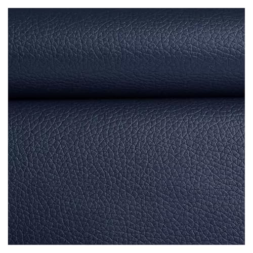 Kunstleder Selbstklebend Litchi Textur Leder Reparatur Patch Kit 39.4x47.2inch, Weiches Wasserdichtes Kunstleder Reparaturband Für Sofas Möbel Autositze(Dark blue) von ARHEORMUH