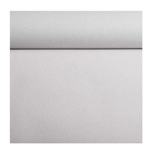 Kunstleder Selbstklebend Litchi Textur Leder Reparatur Patch Kit 39.4x47.2inch, Weiches Wasserdichtes Kunstleder Reparaturband Für Sofas Möbel Autositze(White) von ARHEORMUH