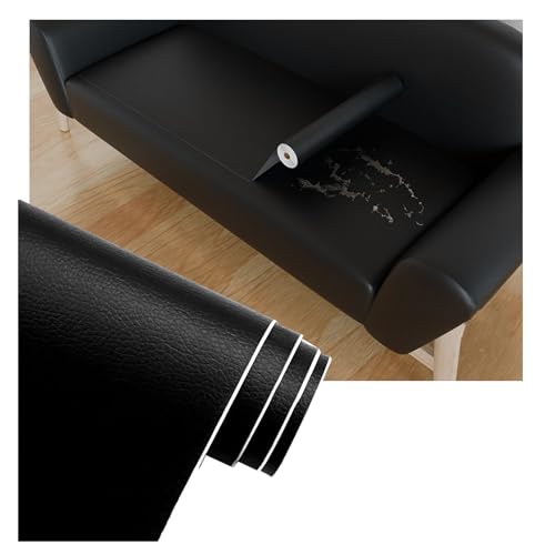 Kunstleder Selbstklebend Schwarze Lederflicken for Möbel, selbstklebender Lederreparaturflicken for Autositz, Couch, Sofa, Bootssitz, Stuhl, Handtasche(100x100 cm/39.4x39.4 in) von ARHEORMUH