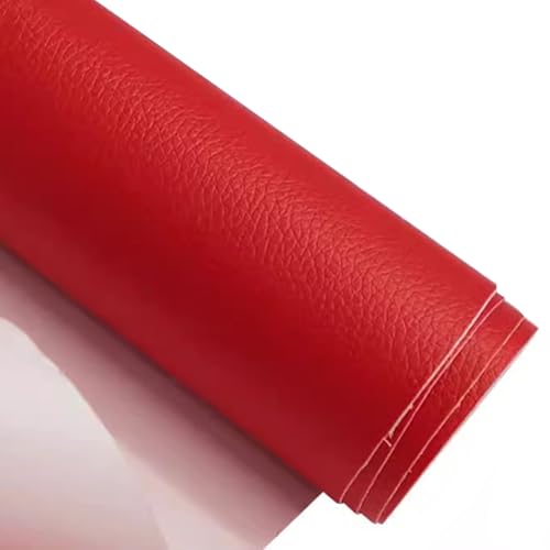 Kunstleder Selbstklebend Selbstklebendes Faux Leder Reparatur Patch, Möbel Couch Autositze Bürostühle Sofa Reparatur Patch Renoviert Patch(Red,19.7x54.3in) von ARHEORMUH