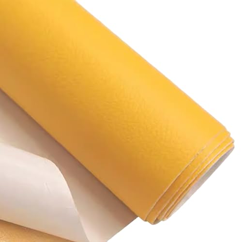 Kunstleder Selbstklebend Selbstklebendes Faux Leder Reparatur Patch, Möbel Couch Autositze Bürostühle Sofa Reparatur Patch Renoviert Patch(Yellow,19.7x54.3in) von ARHEORMUH