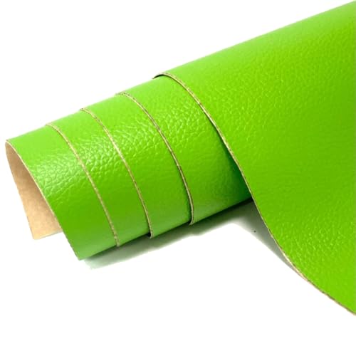 Kunstleder Selbstklebend Selbstklebendes Lederreparaturpflaster, Lederreparaturband Mit Litschi-Texturoberfläche For Möbel, Vinyl-Reparaturset For Autositze(Green,15.7x54inch) von ARHEORMUH