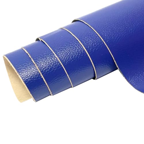 Kunstleder Selbstklebend Selbstklebendes Lederreparaturpflaster, Lederreparaturband Mit Litschi-Texturoberfläche For Möbel, Vinyl-Reparaturset For Autositze(Royal blue,15.7x54inch) von ARHEORMUH