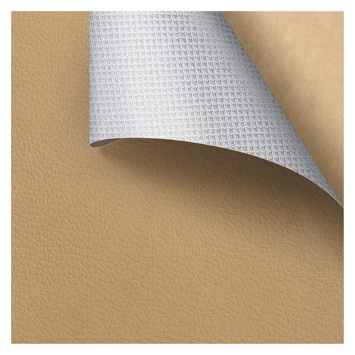 Kunstleder Selbstklebend Selbstklebendes Reparaturpflaster Aus PU-Leder, Lederreparaturband Mit Litschi-Texturoberfläche For Möbel, Vinyl-Reparaturset For Autositze(Beige,9.8X11.8inch) von ARHEORMUH