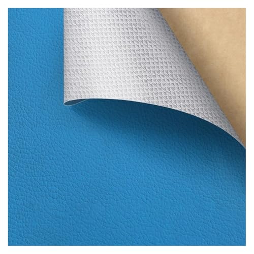 Kunstleder Selbstklebend Selbstklebendes Reparaturpflaster Aus PU-Leder, Lederreparaturband Mit Litschi-Texturoberfläche For Möbel, Vinyl-Reparaturset For Autositze(Blue,9.8X11.8inch) von ARHEORMUH