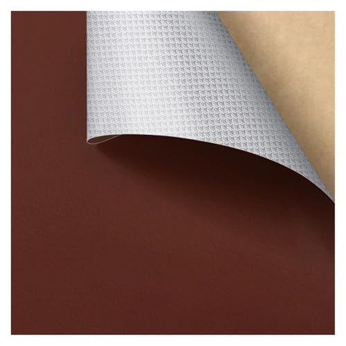 Kunstleder Selbstklebend Selbstklebendes Reparaturpflaster Aus PU-Leder, Lederreparaturband Mit Litschi-Texturoberfläche For Möbel, Vinyl-Reparaturset For Autositze(Coffee,9.8X11.8inch) von ARHEORMUH