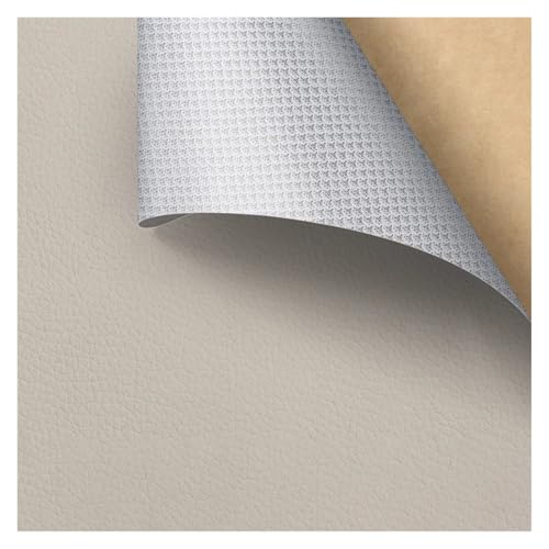 Kunstleder Selbstklebend Selbstklebendes Reparaturpflaster Aus PU-Leder, Lederreparaturband Mit Litschi-Texturoberfläche For Möbel, Vinyl-Reparaturset For Autositze(Off white,9.8X11.8inch) von ARHEORMUH