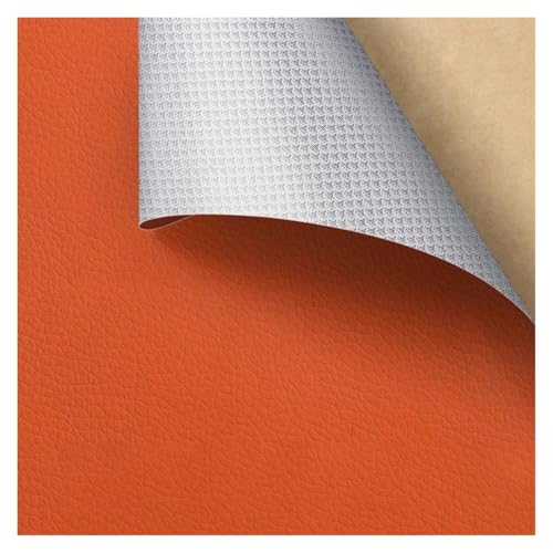 Kunstleder Selbstklebend Selbstklebendes Reparaturpflaster Aus PU-Leder, Lederreparaturband Mit Litschi-Texturoberfläche For Möbel, Vinyl-Reparaturset For Autositze(Orange,19.7X26.8inch) von ARHEORMUH