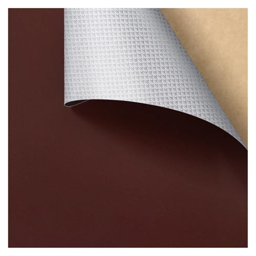 Kunstleder Selbstklebend Selbstklebendes Reparaturpflaster Aus PU-Leder, Lederreparaturband Mit Litschi-Texturoberfläche For Möbel, Vinyl-Reparaturset For Autositze(Reddish brown,9.8X11.8inch) von ARHEORMUH