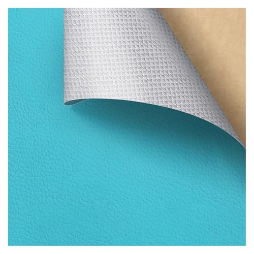 Kunstleder Selbstklebend Selbstklebendes Reparaturpflaster Aus PU-Leder, Lederreparaturband Mit Litschi-Texturoberfläche For Möbel, Vinyl-Reparaturset For Autositze(Sky blue,19.7X26.8inch) von ARHEORMUH
