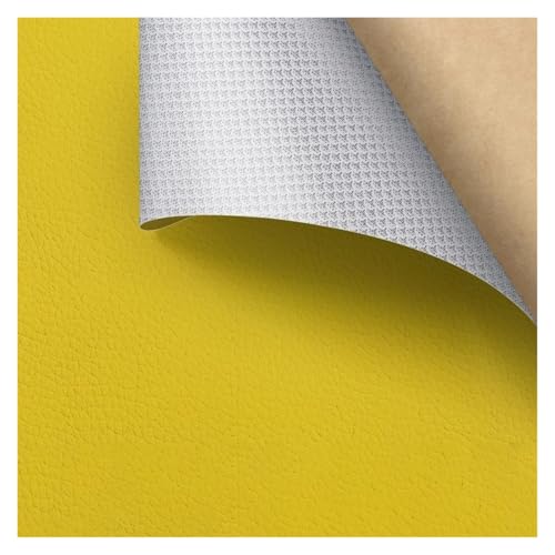 Kunstleder Selbstklebend Selbstklebendes Reparaturpflaster Aus PU-Leder, Lederreparaturband Mit Litschi-Texturoberfläche For Möbel, Vinyl-Reparaturset For Autositze(Yellow,19.7X26.8inch) von ARHEORMUH