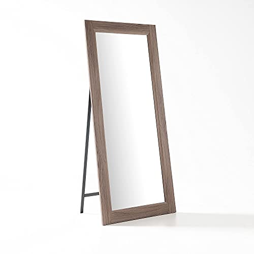 ARHome Bodenspiegel mit Halterung, 180 x 78 cm, Walnuss, Spiegel, Made in Italy von ARHome