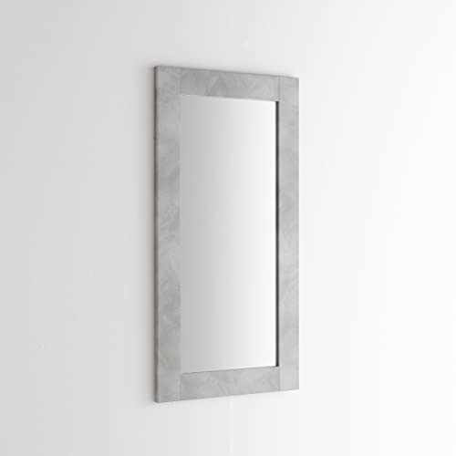 ARHome Wandspiegel, 126 x 66 cm, Heller Beton, Spiegel, Made in Italy von ARHome
