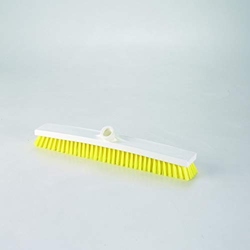 Aricasa Hygiene Products 2010YT – Fußbodenbürste mit Ummantelung, 45 cm, für den Einsatz in Lebensmitteln – Gelb – Faser von ARICASA