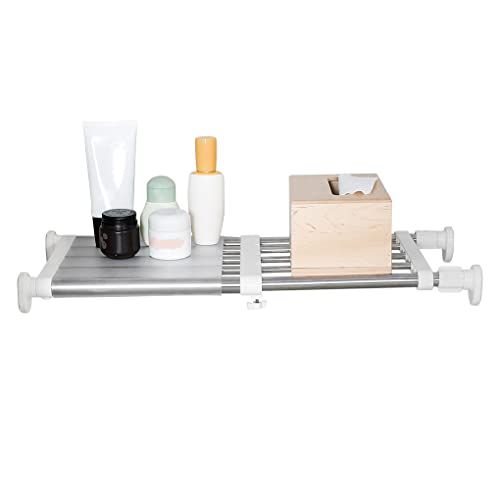 ARIIKON Erweiterbar Schrankregal Kleiderschrank Organizer Regale Ohne Bohren DIY Schrank Trennwand Lagerregal Multifunktional, Einstellbare Länge 50-80cm, Elfenbein von ARIIKON