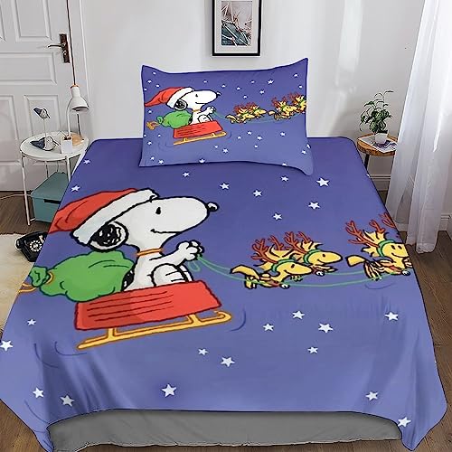 ARINAL Snoopy Bettwäsche Set Bettbezug 3D-Digitaldruck Bettbezüge Bettwäsche-Sets Teilig Weiche Mikrofaser Comics Bettbezug Mit Reißverschluss Und Kissenbezug Single（135x200cm） von ARINAL