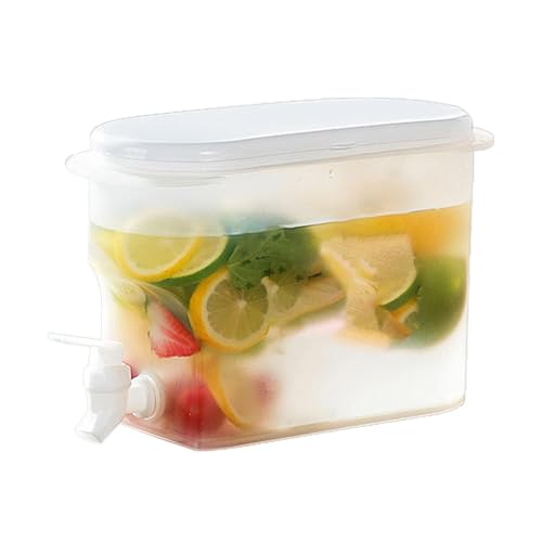 Wasserspender für Kühlschrank mit Wasserhahn und Deckel, 3,5 l, Obstgetränkespender für Partys, Kaltwasserspender mit großem Fassungsvermögen, geeignet für Kalt-/Warmwasser von ARIOU