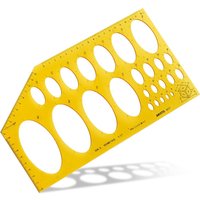 ARISTO Zeichenschablone orange-transparent von ARISTO